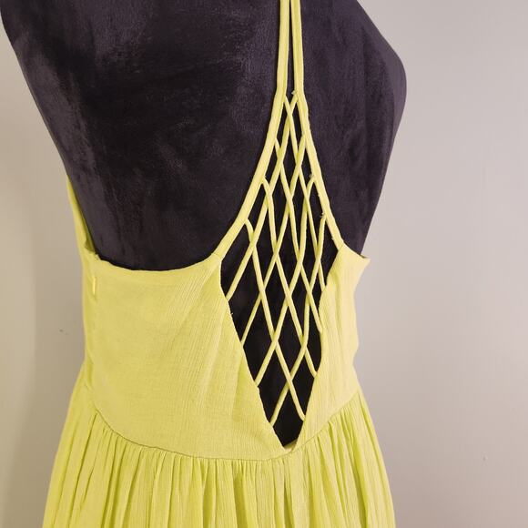 NEW IN Lattice Detail Green Sundress, Size Large - Picture 6 of 11